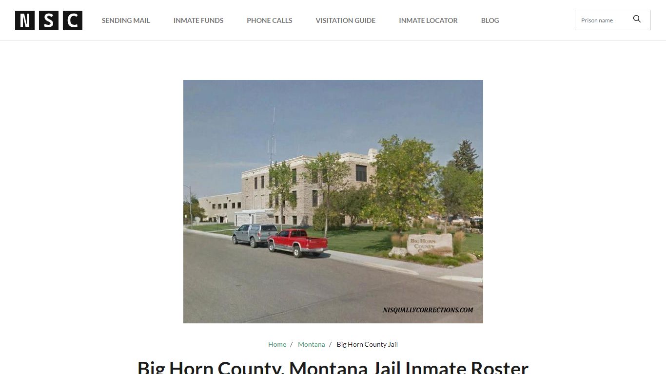 Big Horn County, Montana Jail Inmate List